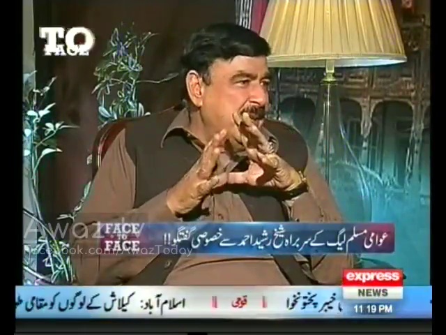 Sheikh Rasheed in Face 2 Face With Moeed Pirzada – 20th February 2014
